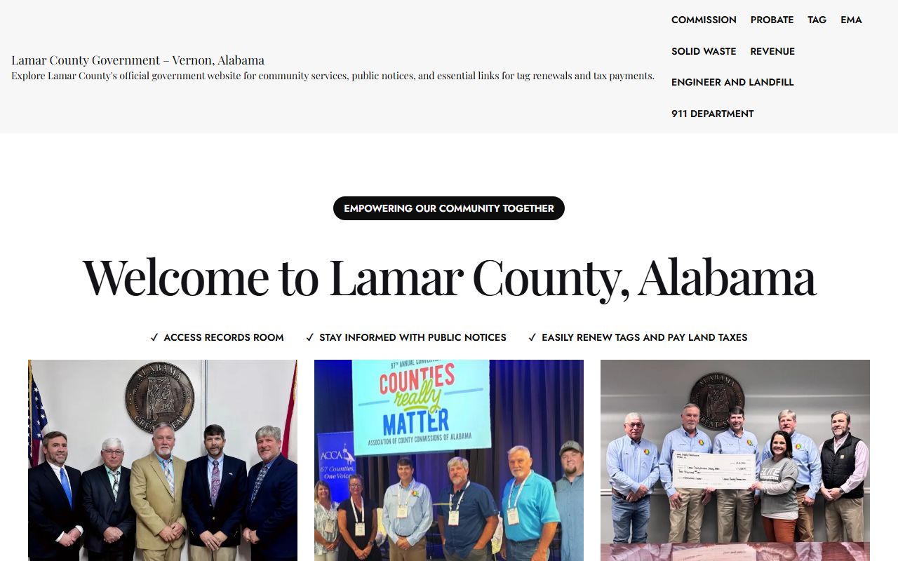 Lamar County inmate records county homepage and public records source